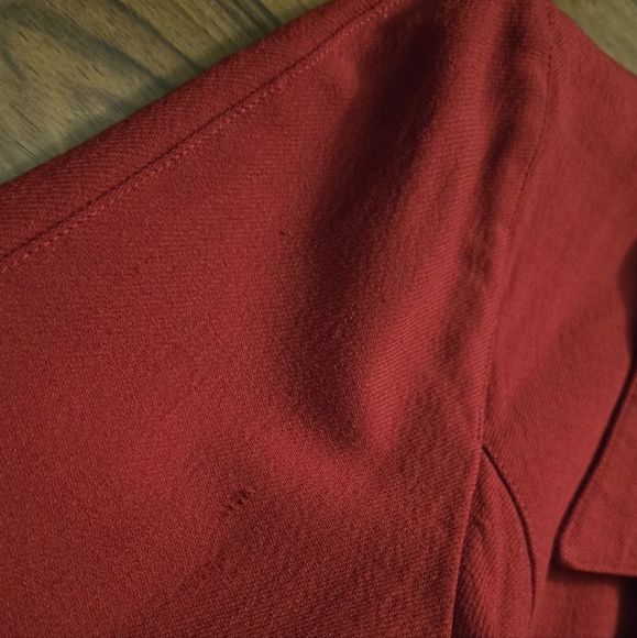 Vintage Thierry Mugler Red Wool Hourglass Blazer Jacket - Picture 13 of 16